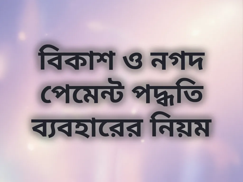 বিকাশ নগদ গাইড